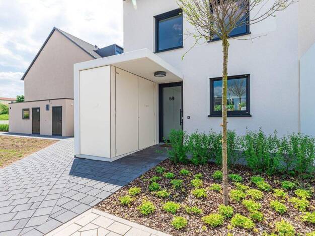 Reihenendhaus zur Miete - Erstbezug 2.300 € 4 Zimmer 119 m² 160,9 m² Grundstück frei ab 01.12.2026 Bibertstraße Gebersdorf Westliche Außenstadt 90449