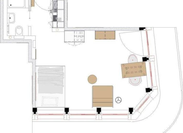 Studio zur Miete 902 € 1 Zimmer 31,5 m² 6. Geschoss frei ab 06.03.2026 Konrad-Adenauer-Platz 10 Stadtmitte Düsseldorf 40210