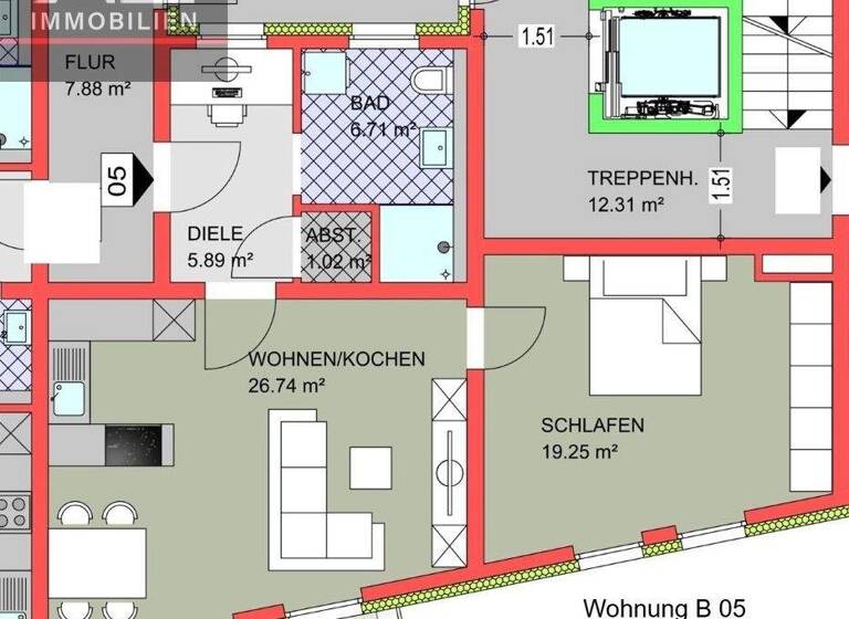 Wohnung zum Kauf - Erstbezug 262.000 € 2 Zimmer 61,1 m² 1. Geschoss Wittlich 54516