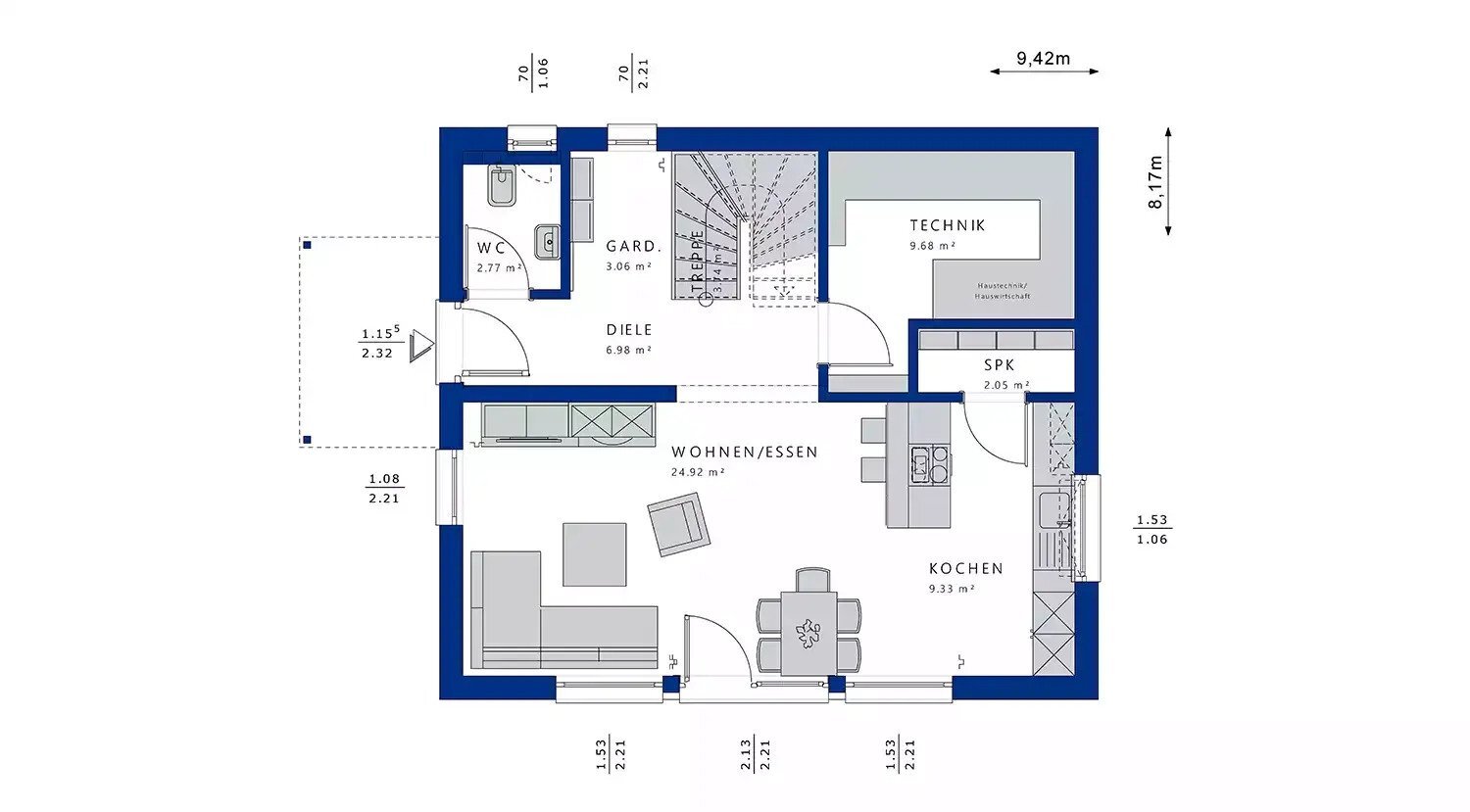 Haus zum Kauf 387.791 € 4 Zimmer 124 m²<br/>Wohnfläche 1.075 m²<br/>Grundstück Burkardroth Burkardroth 97705