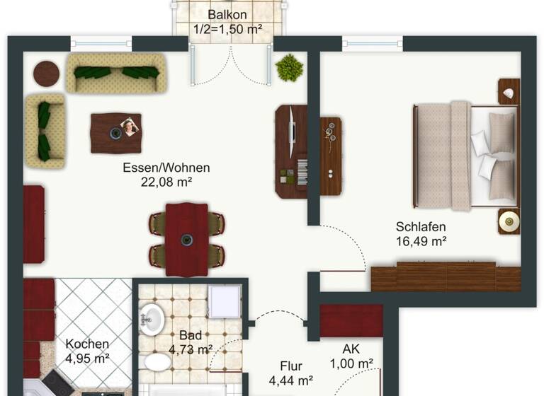 Wohnung zum Kauf 146.000 € 2 Zimmer 53 m² Schrobenhausen 86529