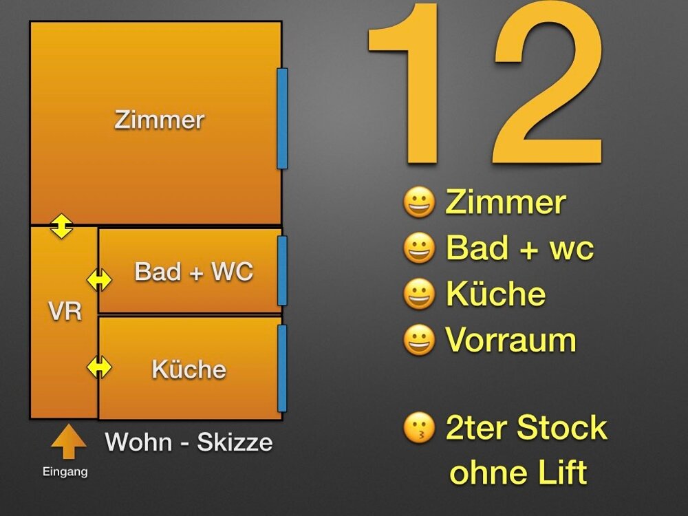 Wohnung zur Miete 280 € 1 Zimmer 35,1 m²<br/>Wohnfläche 1.<br/>Geschoss Wien 1130