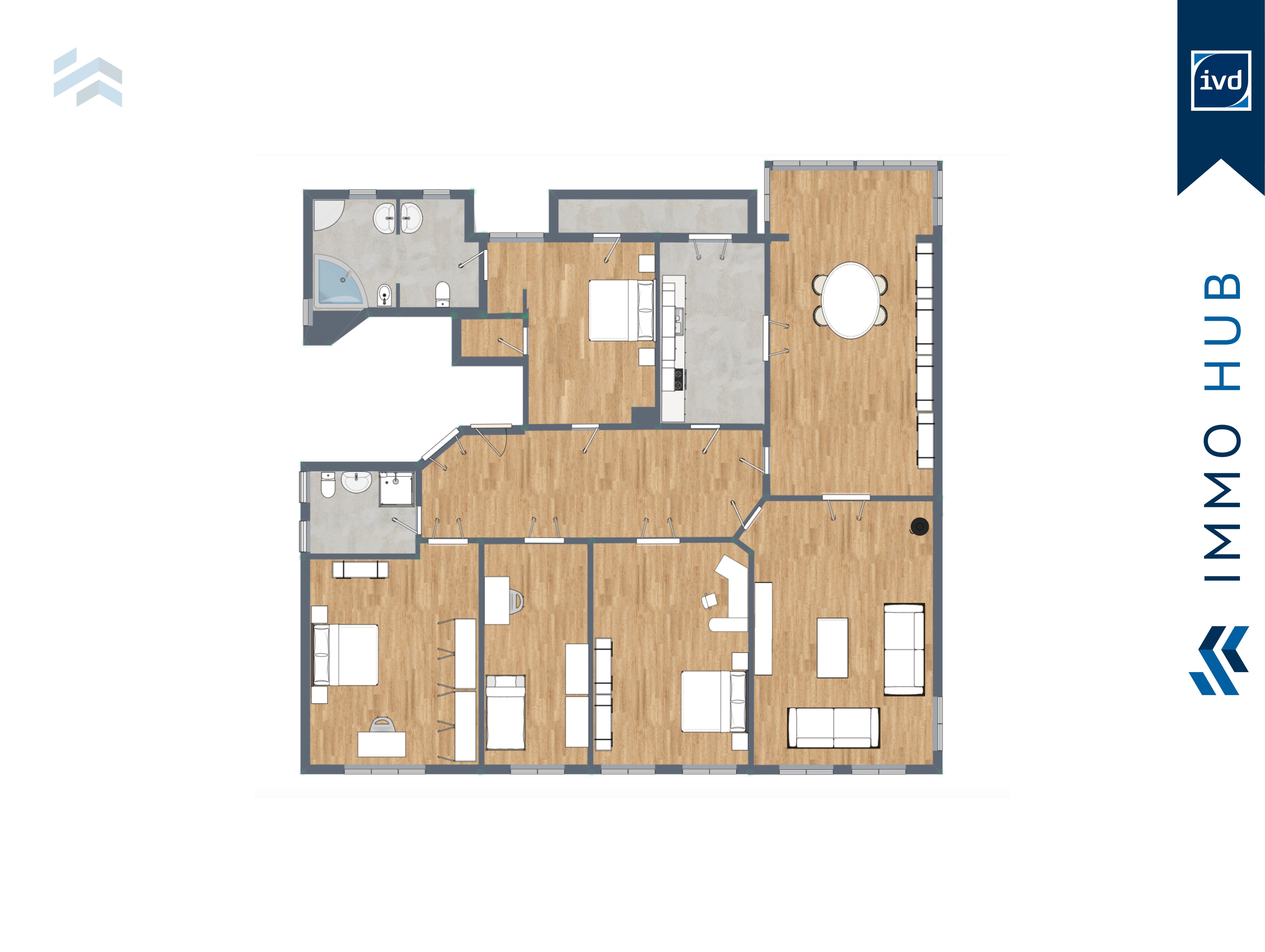 Wohnung zum Kauf 990.000 € 6 Zimmer 234,2 m²<br/>Wohnfläche 1.<br/>Geschoss Zentrum - Nordwest Leipzig 04105