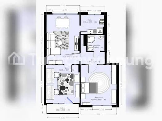 Wohnung zur Miete Tauschwohnung 600 € 3 Zimmer 66 m² 1. Geschoss Buchforst Köln 51065