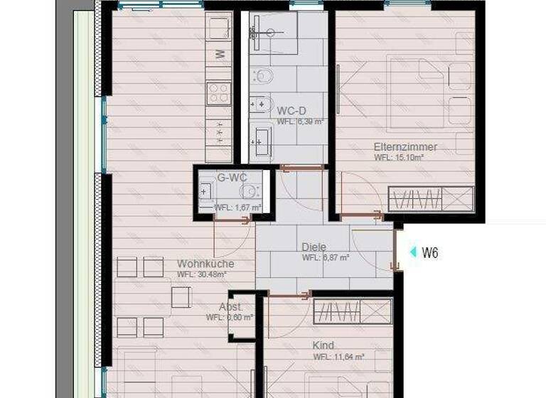 Wohnung zum Kauf - Erstbezug provisionsfrei 360.396 € 3 Zimmer 76,7 m² Friedrichstraße 100 Lennep Remscheid 42897