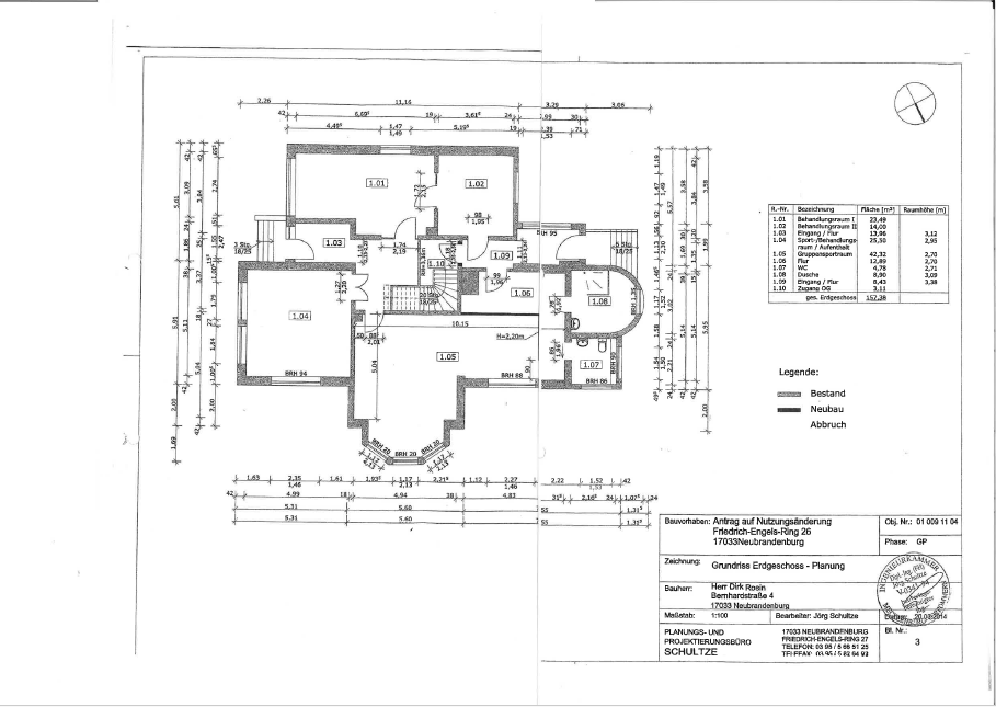 Bürogebäude zur Miete 312,3 m²<br/>Bürofläche von 157,4 m² bis 312,3 m²<br/>Teilbarkeit Friedrich-Engels-Ring 26 Stadtgebiet West Neubrandenburg 17033