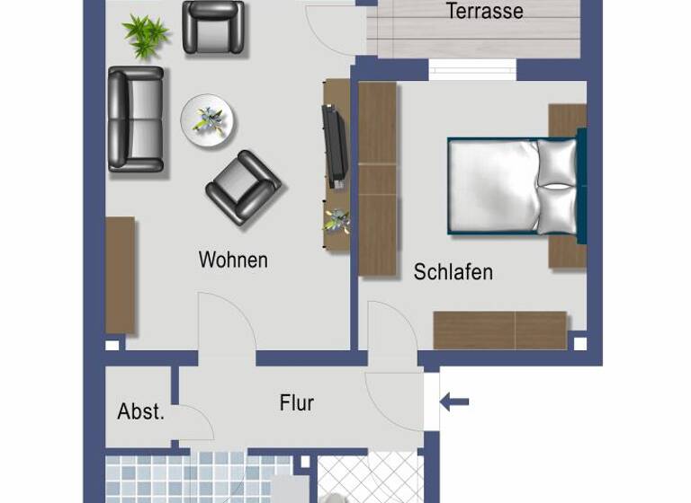 Wohnung zum Kauf provisionsfrei 218.240 € 2 Zimmer 54,4 m² EG Hassels Düsseldorf 40599