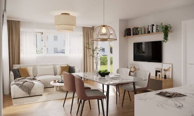 Wohnung zum Kauf - Erstbezug provisionsfrei 382.900 € 3,5 Zimmer 75,9 m² EG Laupheim Laupheim 88471