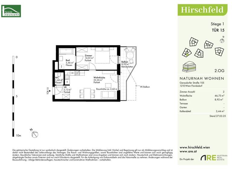 Wohnung zum Kauf - Erstbezug provisionsfrei 255.100 € 2 Zimmer 46,8 m² 2. Geschoss Gerasdorfer Straße 105 Wien 1210