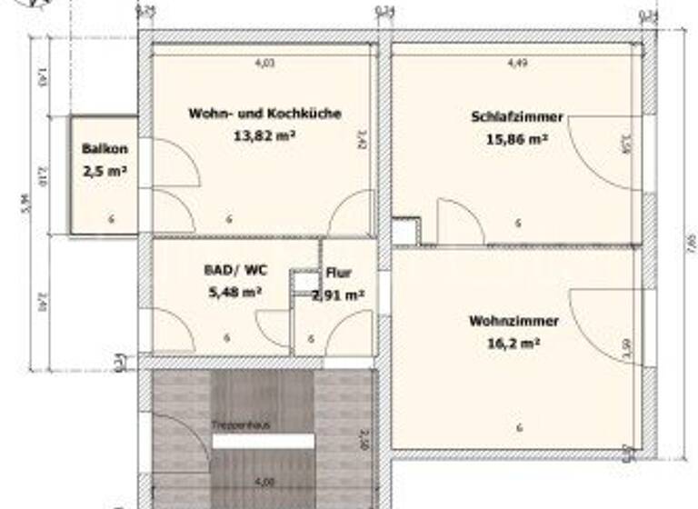 Wohnung zum Kauf 169.000 € 2,5 Zimmer 48,2 m² 2. Geschoss Waldhof Mannheim 68305