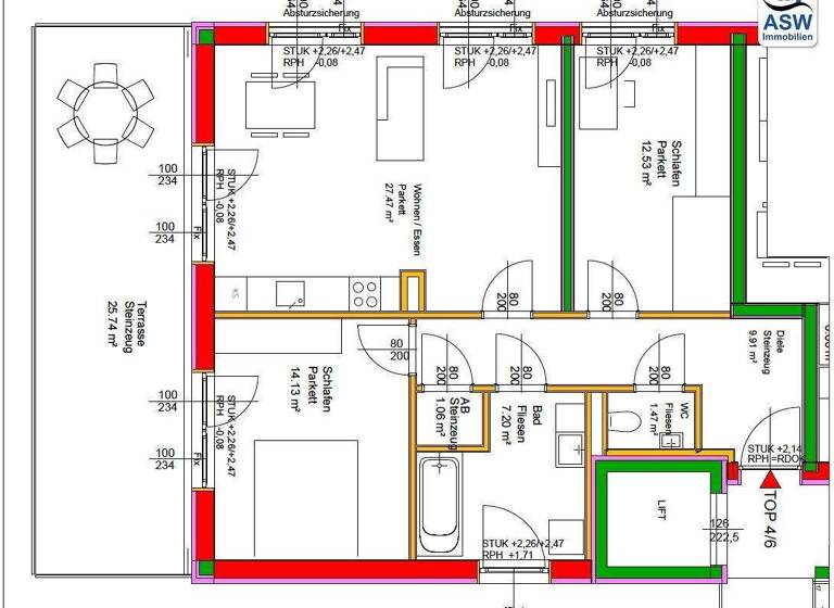 Wohnung zum Kauf 319.000 € 3 Zimmer 73,8 m² 1. Geschoss Hochsteingasse Geidorf Graz 8010