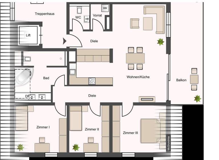 Wohnung zum Kauf - Erstbezug 498.476 € 4 Zimmer 113,3 m² Zußdorf Zussdorf 88271