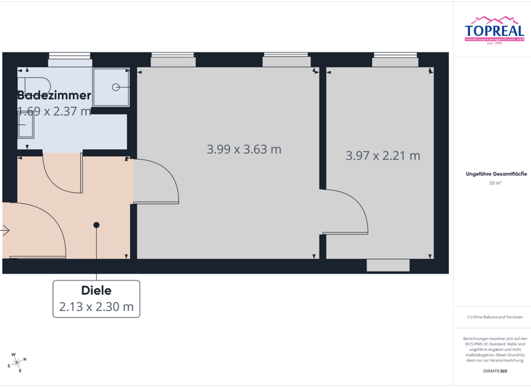 Wohnung zum Kauf 149.000 € 2 Zimmer 33 m² Gmunden 4810