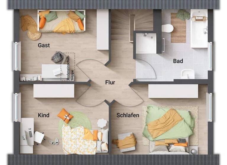 Einfamilienhaus zum Kauf - Erstbezug provisionsfrei 219.350 € 4 Zimmer 100 m² 600 m² Grundstück Wilsche Landkreis Gifhorn 38518