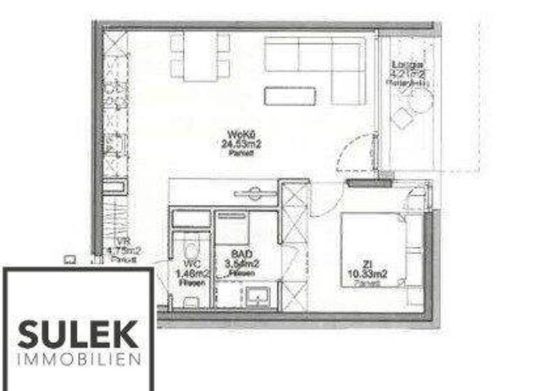 Wohnung zur Miete 804 € 2 Zimmer 44,6 m² 1. Geschoss frei ab 01.06.2026 Wien 1120