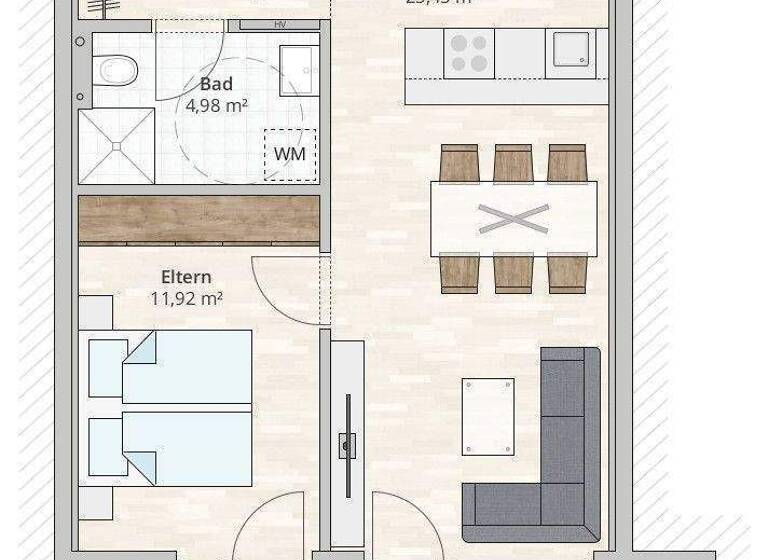 Terrassenwohnung zum Kauf - Erstbezug provisionsfrei 295.000 € 2 Zimmer 46,7 m² 1. Geschoss Korngasse 5 Rankweil 6830