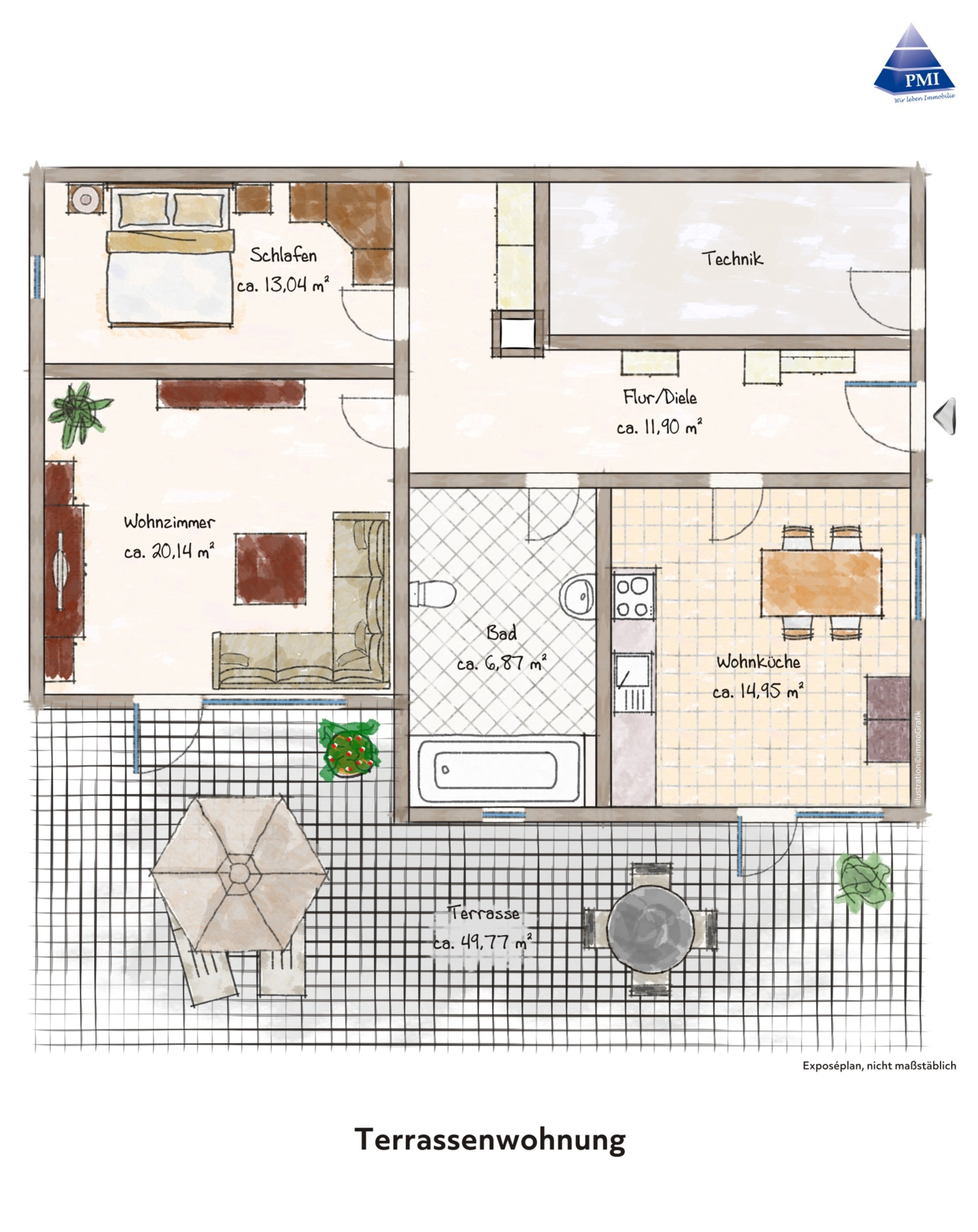 Terrassenwohnung zur Miete 825 € 2,5 Zimmer 79 m²<br/>Wohnfläche 01.05.2025<br/>Verfügbarkeit Sackenbach Lohr am Main 97816