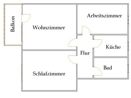 Wohnung zur Miete 375 € 3 Zimmer 59,1 m² 4. Geschoss frei ab sofort Breitscheidstraße 107c Volkstedt Rudolstadt 07407