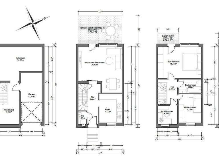 Reihenmittelhaus zum Kauf 229.000 € 4 Zimmer 75,7 m² 224 m² Grundstück Bungerhof Delmenhorst 27753