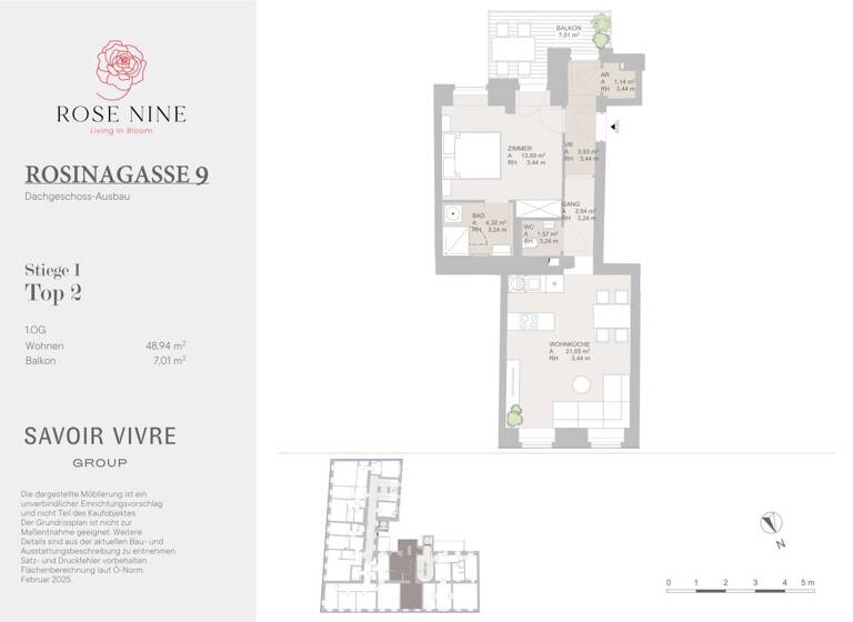Terrassenwohnung zum Kauf - Erstbezug 399.000 € 2 Zimmer 48,9 m² 1. Geschoss Wien 1150