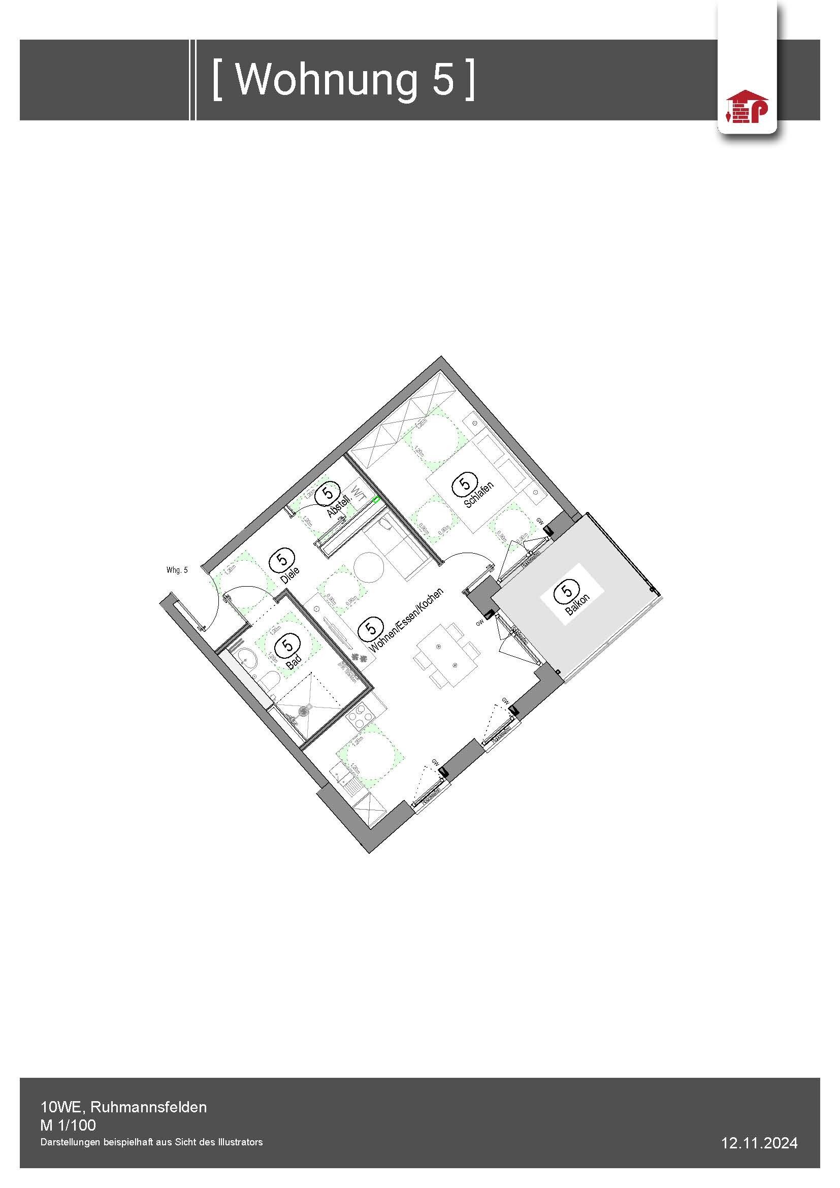 Wohnung zur Miete 620 € 3 Zimmer 57,6 m²<br/>Wohnfläche Bergerhäusl Ruhmannsfelden 94239