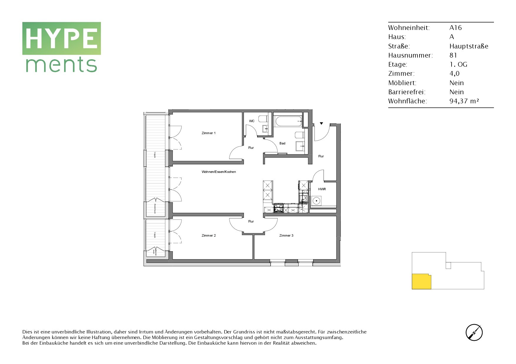 Wohnung zur Miete 1.860 € 4 Zimmer 94,4 m²<br/>Wohnfläche 1.<br/>Geschoss ab sofort<br/>Verfügbarkeit Hauptstraße 81 Rummelsburg Berlin 10317