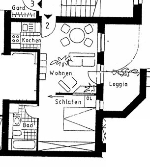 Studio zur Miete 220 € 2 Zimmer 39 m²<br/>Wohnfläche 1.<br/>Geschoss 01.02.2025<br/>Verfügbarkeit Straße der Nationen 85 Schloßchemnitz 020 Chemnitz 09113