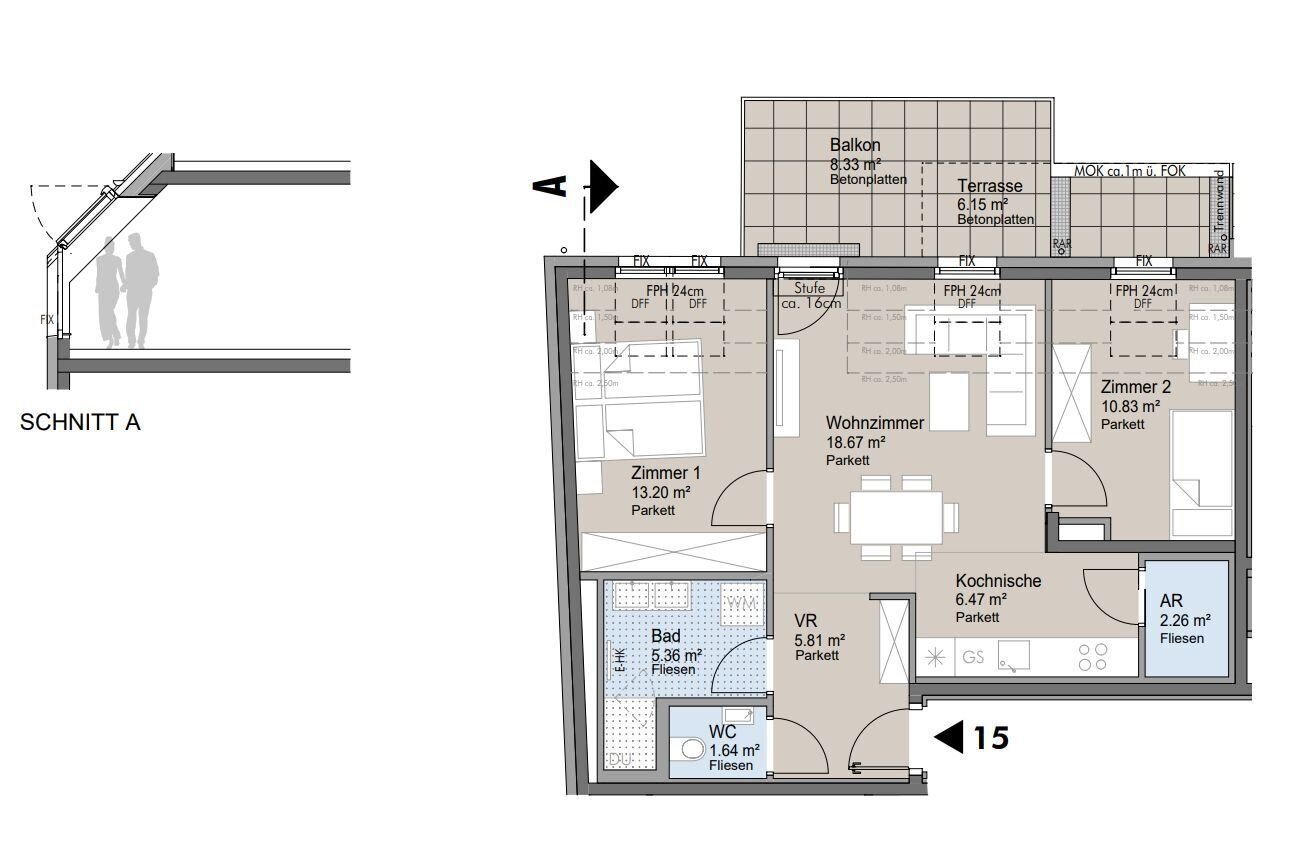 Wohnung zum Kauf provisionsfrei 523.600 € 3 Zimmer 64,2 m²<br/>Wohnfläche 1.<br/>Geschoss 01.01.2026<br/>Verfügbarkeit Wien,Hietzing 1130