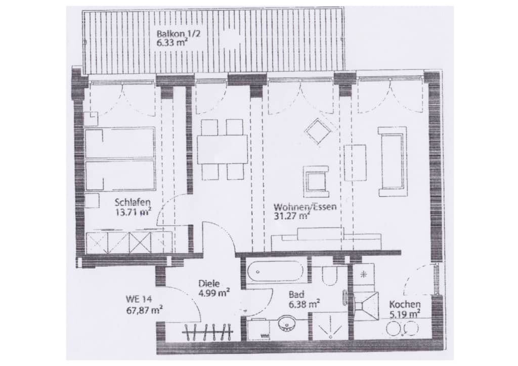 Wohnung zur Miete Wohnen auf Zeit 1.600 € 2 Zimmer 68 m²<br/>Wohnfläche 23.12.2024<br/>Verfügbarkeit Preußenstraße Stadionviertel Neuss 41464