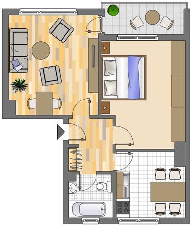 Wohnung zur Miete 399 € 2,5 Zimmer 53 m² 3. Geschoss frei ab 18.07.2025 Allkampstraße 11 Brauck Gladbeck 45968