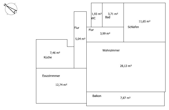 Wohnung zur Miete 1.000 € 3 Zimmer 77 m²<br/>Wohnfläche 1.<br/>Geschoss ab sofort<br/>Verfügbarkeit Eybstraße Eichstätt Eichstätt 85072