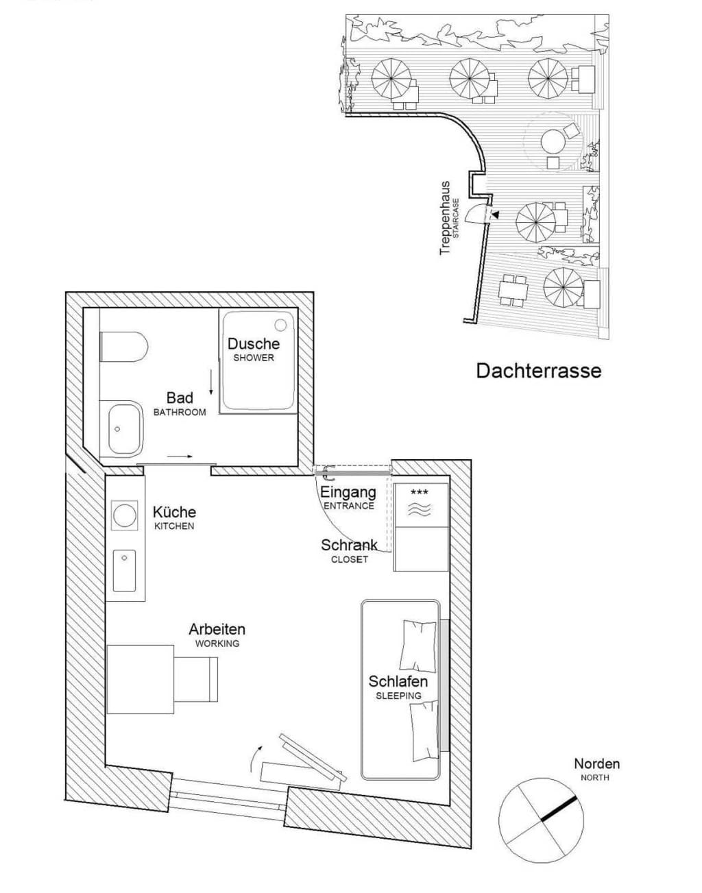 Wohnung zur Miete Wohnen auf Zeit 950 € 1 Zimmer 18 m²<br/>Wohnfläche 01.02.2025<br/>Verfügbarkeit Wittelsbacherallee Ostend Frankfurt am Main 60316