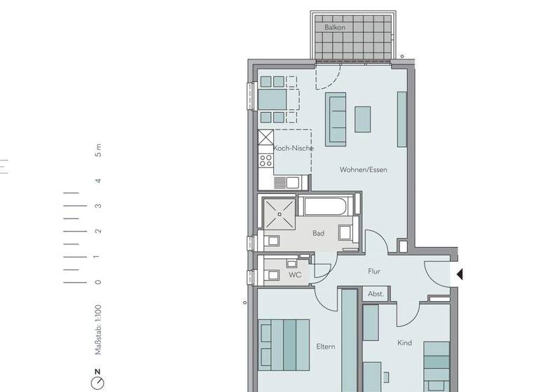 Wohnung zum Kauf provisionsfrei 316.400 € 3 Zimmer 82 m² 2. Geschoss frei ab 30.09.2027 Stoppenberg Essen 45141