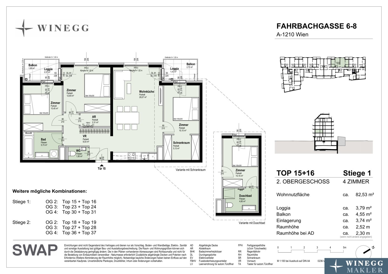 Wohnung zum Kauf 620.800 € 4 Zimmer 82,5 m²<br/>Wohnfläche 4.<br/>Geschoss Fahrbachgasse 6-8 Wien 1210