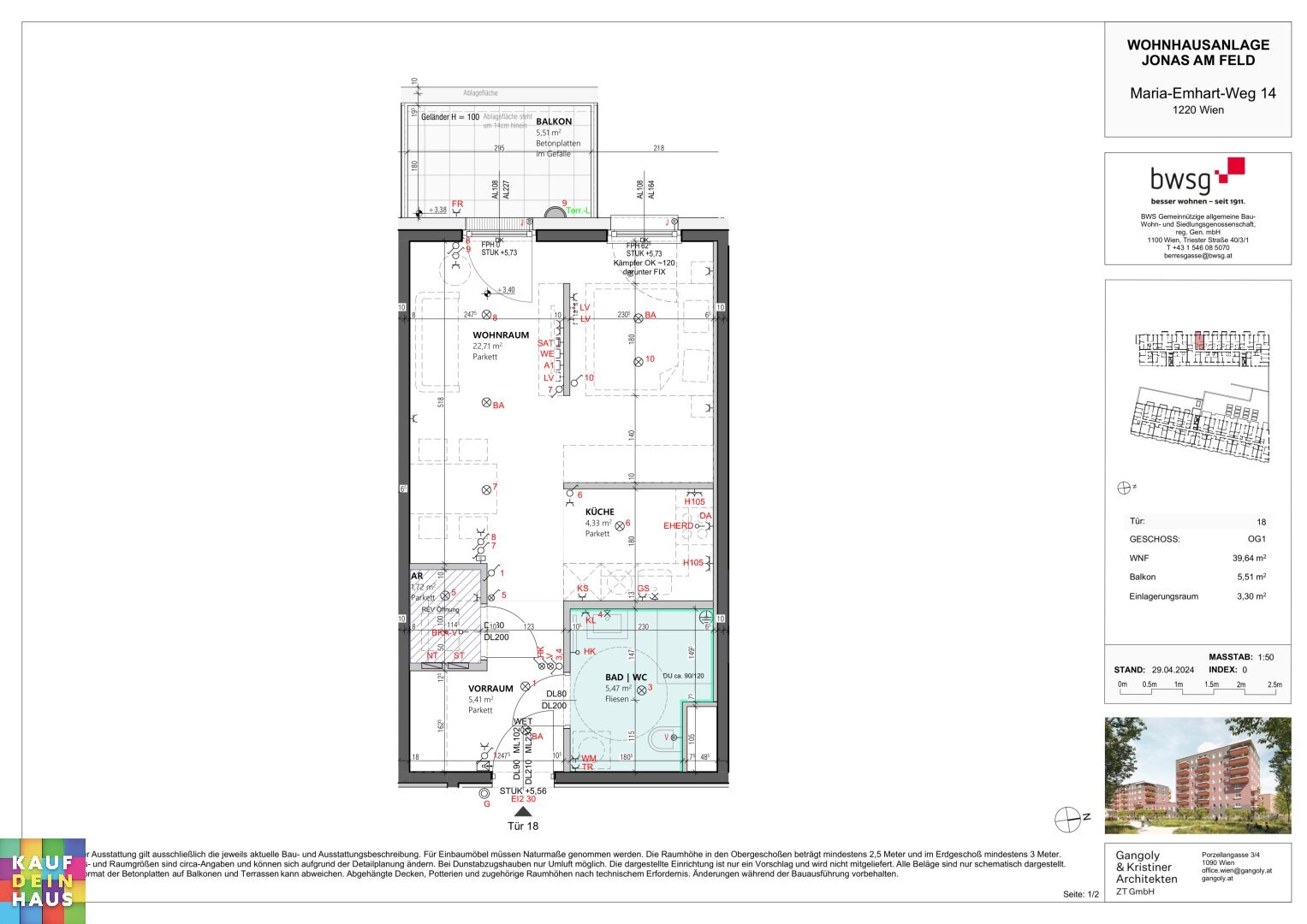 Wohnung zum Kauf 200.529 € 1 Zimmer 39,6 m²<br/>Wohnfläche 01.05.2025<br/>Verfügbarkeit Maria-Emhart-Weg 14 Wien 1220