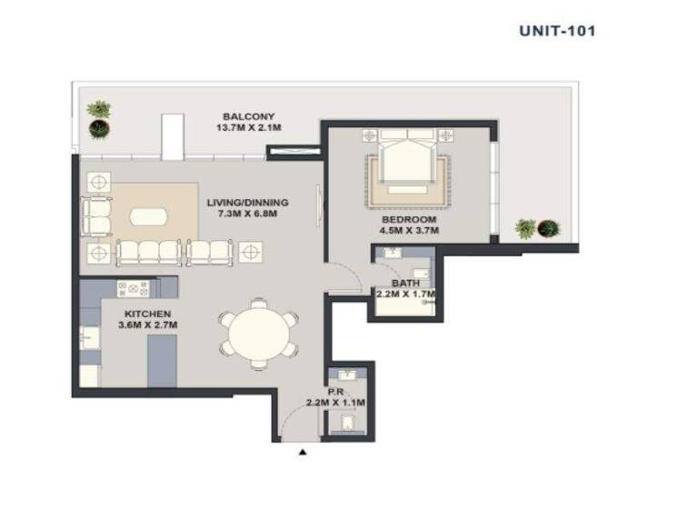 Wohnung zum Kauf - Erstbezug provisionsfrei 309.354 € 2 Zimmer 116,4 m² Dubai