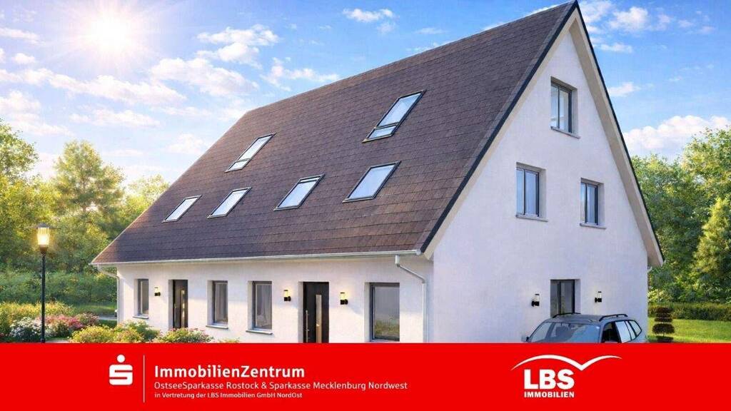 Doppelhaushälfte zum Kauf - Erstbezug provisionsfrei 399.000 € 4 Zimmer 110 m² 254 m² Grundstück Neu Fienstorf Broderstorf 18184