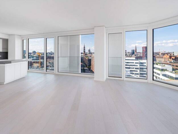 Wohnung zur Miete 3.909 € 2 Zimmer 95 m² 13. Geschoss HafenCity Hamburg 20457