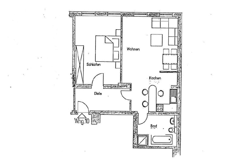 Wohnung zur Miete 449 € 2 Zimmer 65 m² frei ab sofort Forsterstraße 41 Innenstadt Halle (Saale) 06112