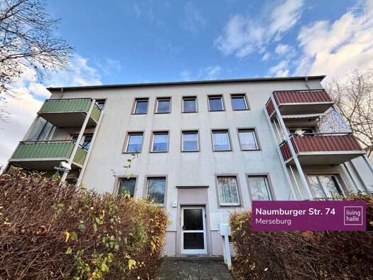 Wohnung zur Miete 420 € 3 Zimmer 70 m² 2. Geschoss Naumburger Straße 74 Merseburg 06217