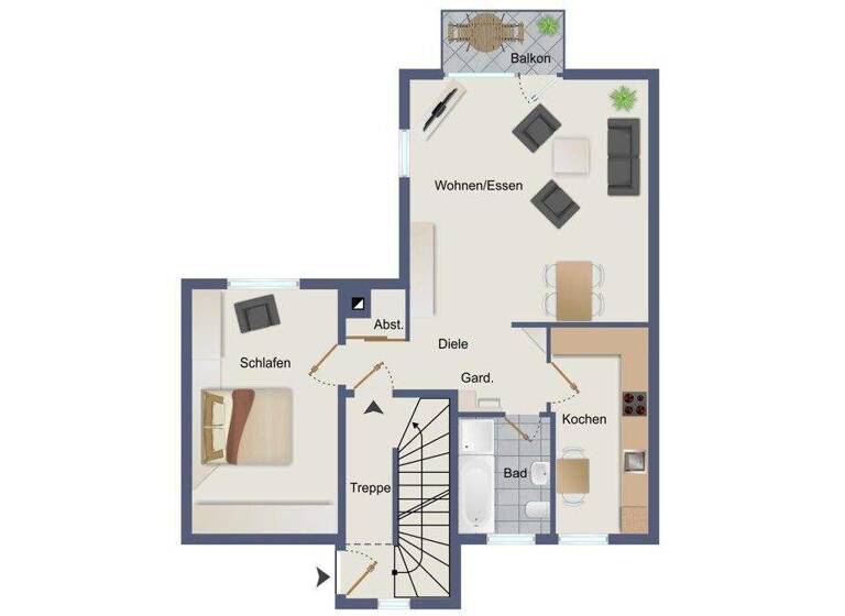 Wohnung zum Kauf 188.000 € 2 Zimmer 61 m² EG Petersberg 36100