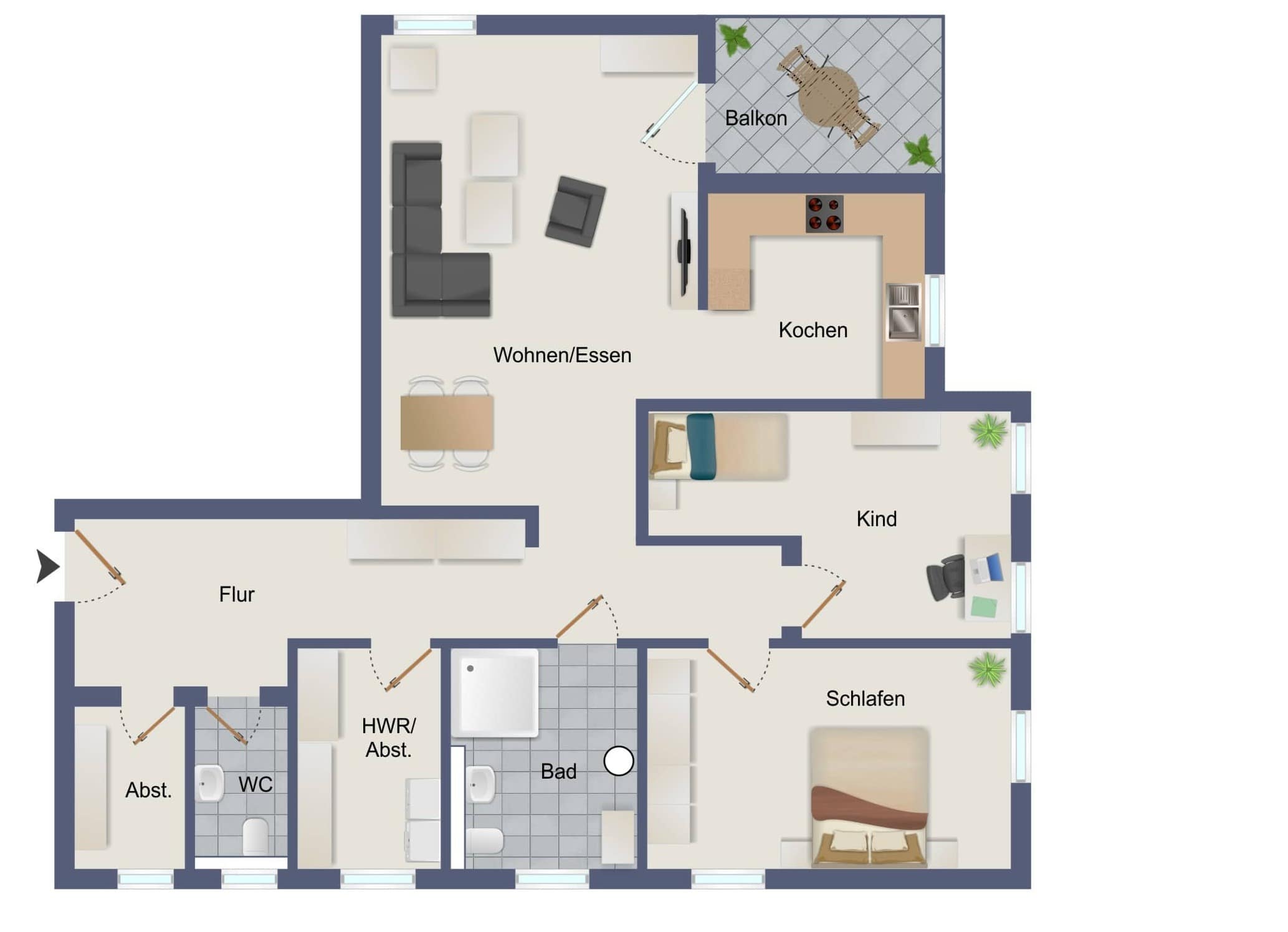 Großzügige 3-Zimmer Neubauwohnung in Lipperode