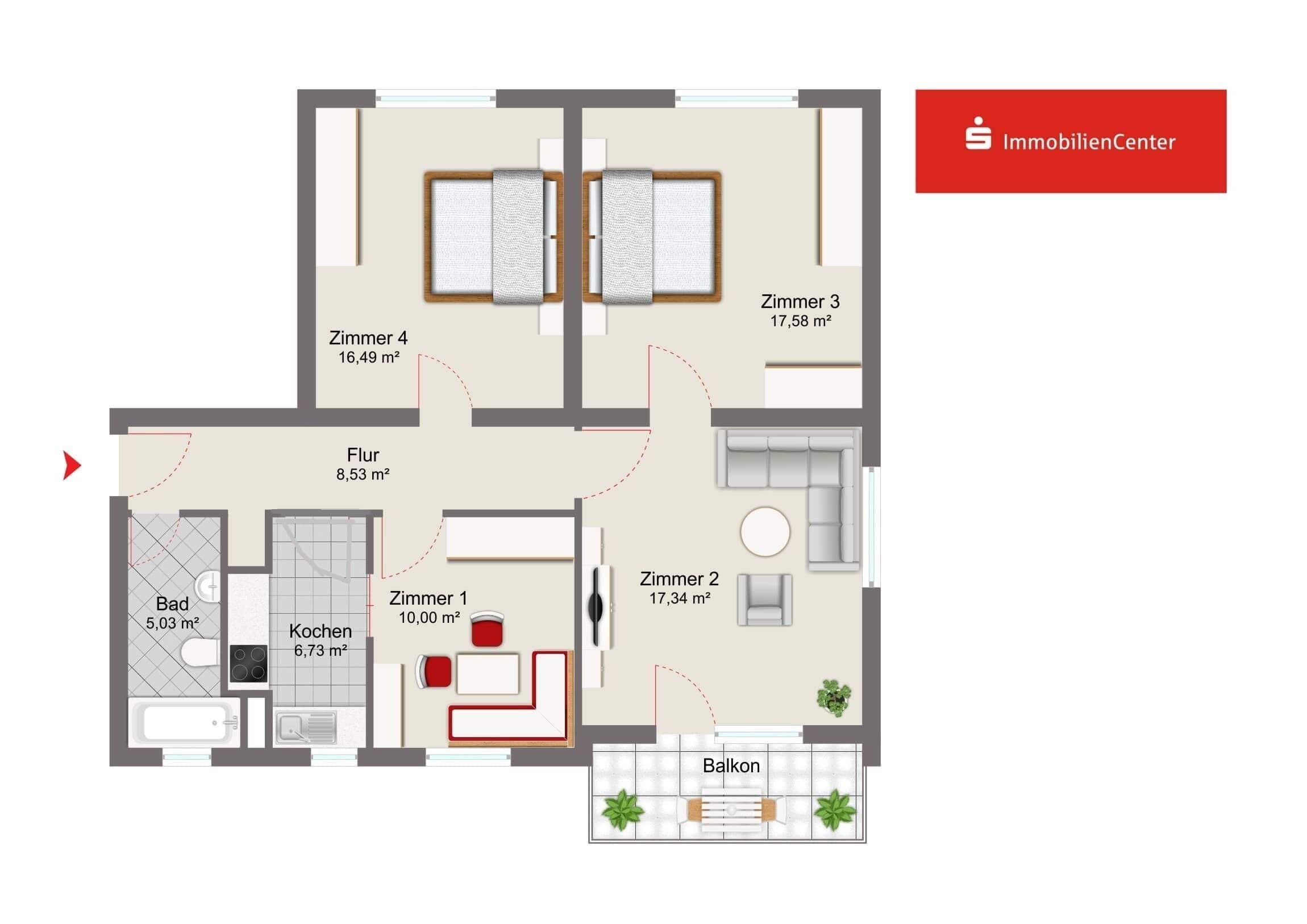 Wohnung zum Kauf 239.000 € 3 Zimmer 82,3 m²<br/>Wohnfläche 1.<br/>Geschoss ab sofort<br/>Verfügbarkeit Wyhlen Grenzach-Wyhlen 79639