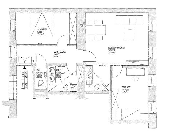Wohnung zum Kauf 448.000 € 3 Zimmer 71,1 m² 1. Geschoss Wien 1030