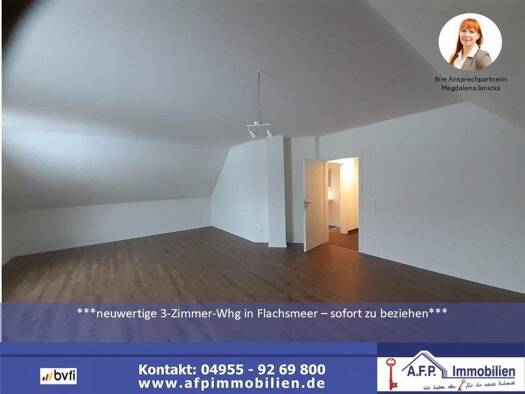 Wohnung zur Miete 950 € 3 Zimmer 110 m² frei ab sofort Flachsmeer Westoverledingen 26810