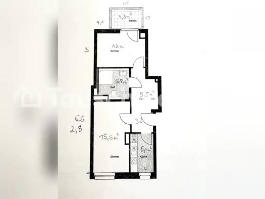 Wohnung zur Miete nur mit Wohnberechtigungsschein Tauschwohnung 398 € 2 Zimmer 54 m² 3. Geschoss Osdorf Hamburg 22765