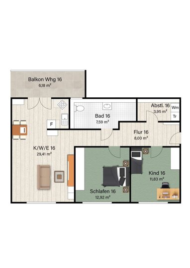 Wohnung zum Kauf 339.990 € 3 Zimmer 76,1 m² 3. Geschoss Nastätten 56355