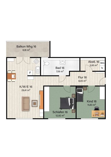 Wohnung zum Kauf 339.990 € 3 Zimmer 76,1 m² 3. Geschoss Nastätten 56355