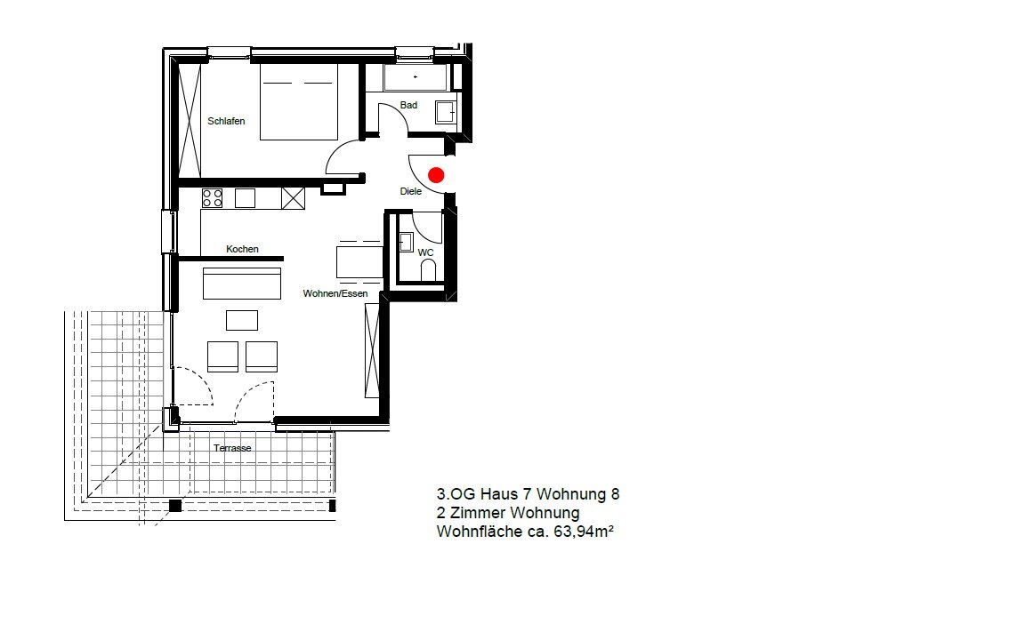 Wohnung zur Miete 962 € 2 Zimmer 64 m²<br/>Wohnfläche 3.<br/>Geschoss 01.02.2025<br/>Verfügbarkeit Cäsar-von-Hofacker-Anlage 25 Ossweil Ludwigsburg 71640