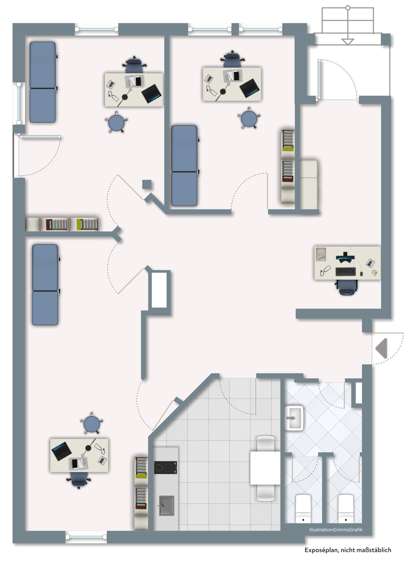 Praxisfläche zum Kauf 317.000 € 91,8 m²<br/>Bürofläche Ettlingen - Kernstadt 2 Ettlingen 76275